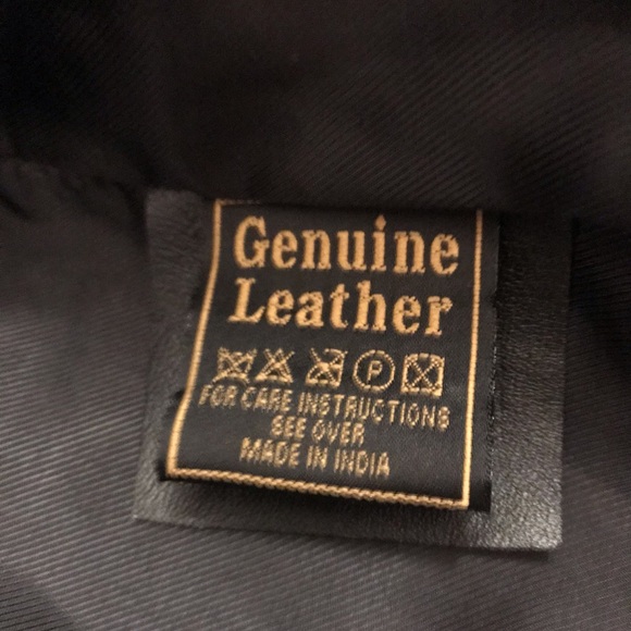 Unisex Black Leather Blazer Jacket - Picture 8 of 9